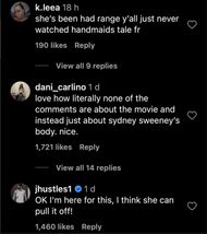 Fans comment on Sydney Sweeney's new appearance (Image via Instagram/@pubity)